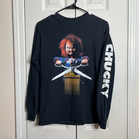 Chucky Childs Play Graphic Long Sleeve Black Size Small - Picture 1 of 5